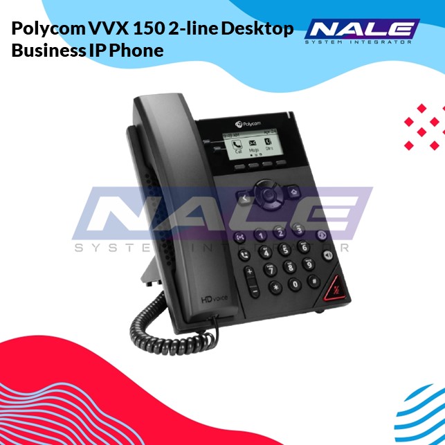 Jual Polycom VVX 150 2-line Desktop Business IP Phone - PT. Nale ...